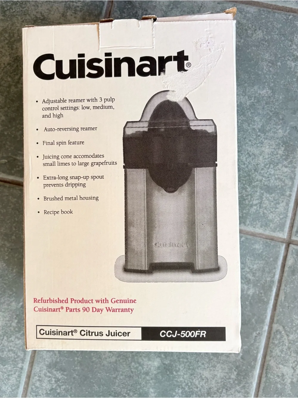 NIB Cuisinart Steel Electric Juicer - Black & Silver